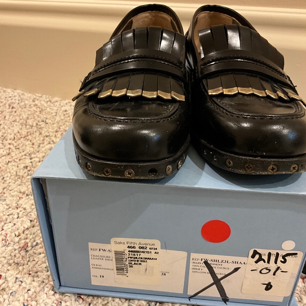 Lanvin Black Leather Loafers - Picture 3 of 6
